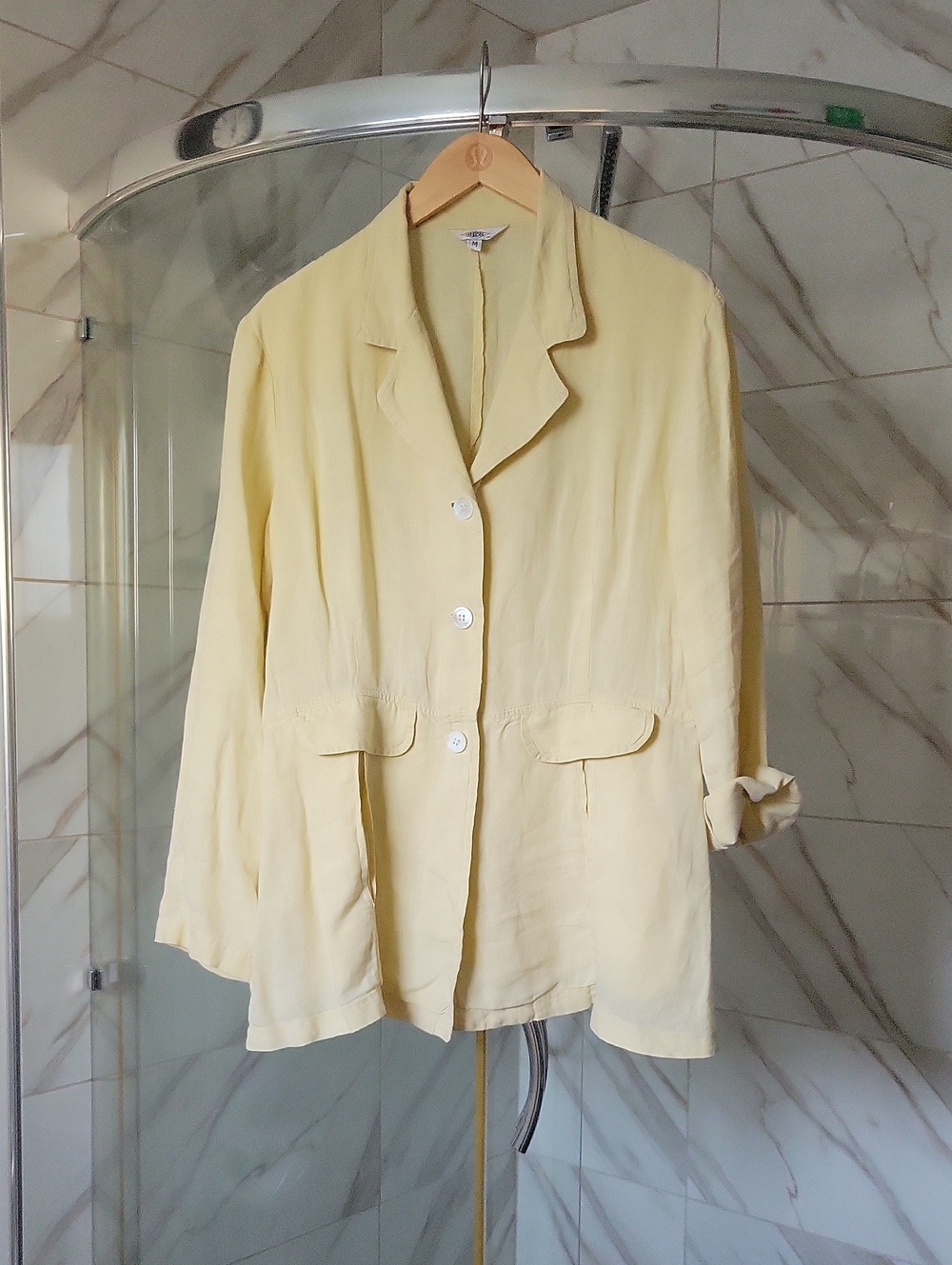 Soft Pale Yellow Women's Blazer Jacket